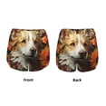 thumbnail image 5 of Lsque Vintage Colorful Flower Puppy Printed Women's Running Shorts with Liner Pockets,Elastic Quick Dry Workout Athletic Gym Yoga Shorts,Womens High Waist Shorts-Medium, 5 of 9