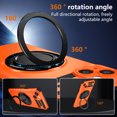 thumbnail image 3 of Allytech Case for iPhone 15 Plus - 360° Rotatable Magnetic Ring Stand - Compatible with MagSafe - Military-Grade Protection - Anti-Scratch & Anti-Fingerprint - Slim Fit Cover (Orange), 3 of 11