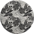 thumbnail image 2 of Addison Rugs Mayfield Washable Tropical Large Leaves Midnight Round Rug, 8' x 8', 2 of 5