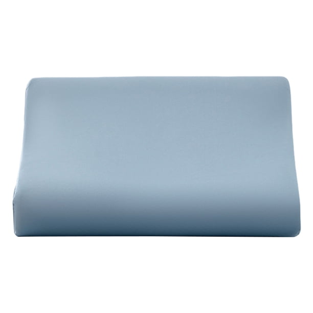 Estándar de Seda Funda de Almohada, Impermeable Emulsión Funda de Almohada 50x30cm Azul Claro, Tela Transpirable con Cremallera, Funda de Almohada de Seda Lavable