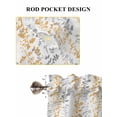 thumbnail image 6 of Yellow Grey Botanical Bathroom Window Curtain, Spring Floral Summer Farmhouse Light Filtering Coffee Kitchen Curtains, Bedroom Living Room Curtains 2 Panel 84"x54", 6 of 6