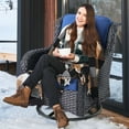 thumbnail image 4 of Ovios 6 Pieces Outdoor Patio Furniture Swivel Set Wicker Conversation Sectional with Rocking Chair, Ottomans, Side Table, 4 of 7