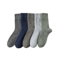 thumbnail image 1 of Calcetines térmicos para hombre, 5 pares de calcetines gruesos y cálidos de invierno, de lana transpirable, talla 37-44, 1 of 5