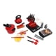 thumbnail image 4 of Juego de simulación de ollas para niños, juego de rol de cocina, juguetes de cocina de plástico imaginativos, color rojo, 4 of 14