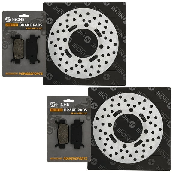 Niche Front Brake Rotor Pad Semi Metallic Kit for Honda 06451-HP0-A02 ATV MK1006959