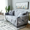 thumbnail image 3 of TIFEE Stretch Sofa Covers Printed Couch Cover for Armchair Loveseat Couch Sectional Sofa Slipcover Furniture Elastic Universal Furniture Protector with 1 Pillowcase, 3 of 6