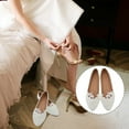thumbnail image 5 of NUOLUX Shoes Wedding Flats Bridal Lace Ballet Bride Pumps Satin Toe Closed Comfortable Silk The, 5 of 6