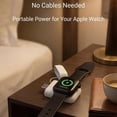 thumbnail image 6 of Portable Wireless Charger for Apple Watch Series 11/10/9/8/UItra/7/6/5/4/3/2/SE, USB A Fast Wireless Charging Charger, Compact Magnetic iWatch Charger 1000mAh Power Bank Travel Accessories -White, 6 of 9
