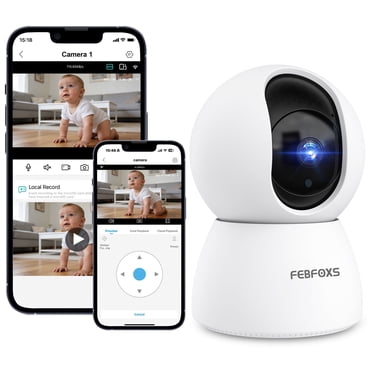 FEBFOXS 2K Baby Monitor Indoor Security Camera for Home Security
