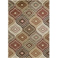 thumbnail image 3 of Hampton Contemporary 5' x 7' Beige and Red Polypropylene Indoor Area Rug, 3 of 8