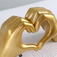 thumbnail image 6 of Herrnalise Gold Decor for Living Room Bedroom Bookshelf,Love Finger Aesthetic Statues Peace Sign Decor,Knick Knacks Home Decor for Shelves, 6 of 7