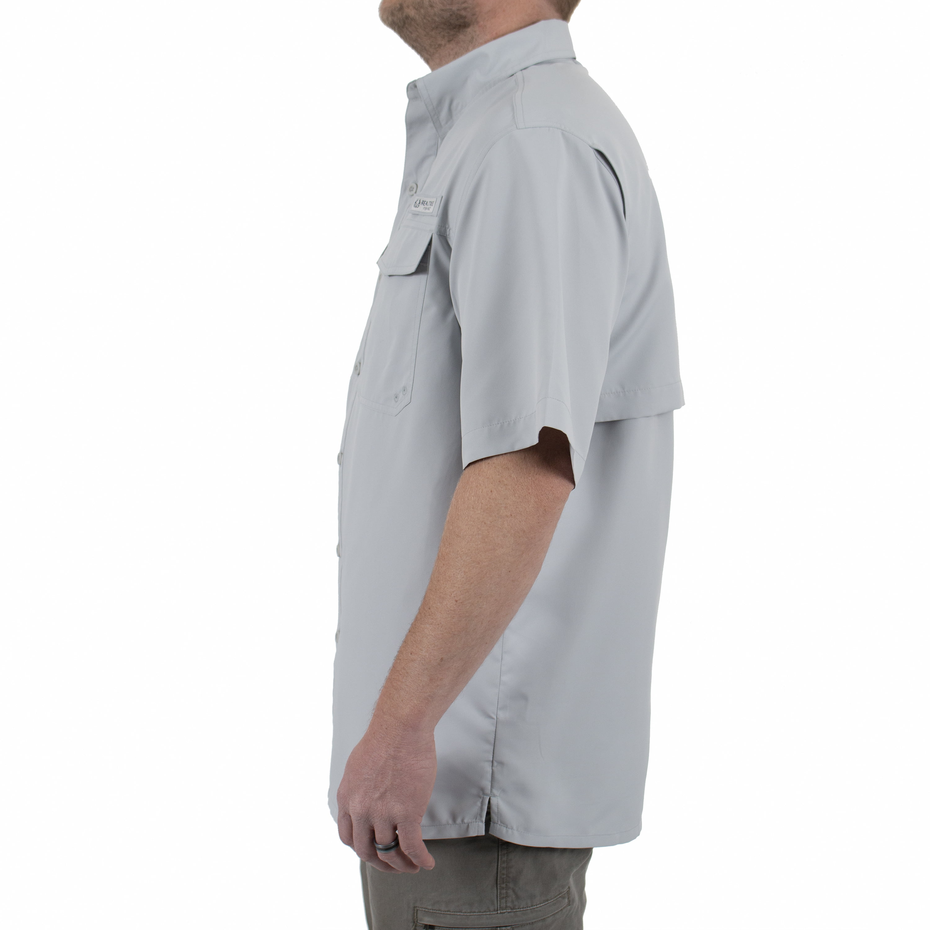 Realtree, Men's Short Sleeve Fishing Guide Shirt, Dusk, Size 3X 