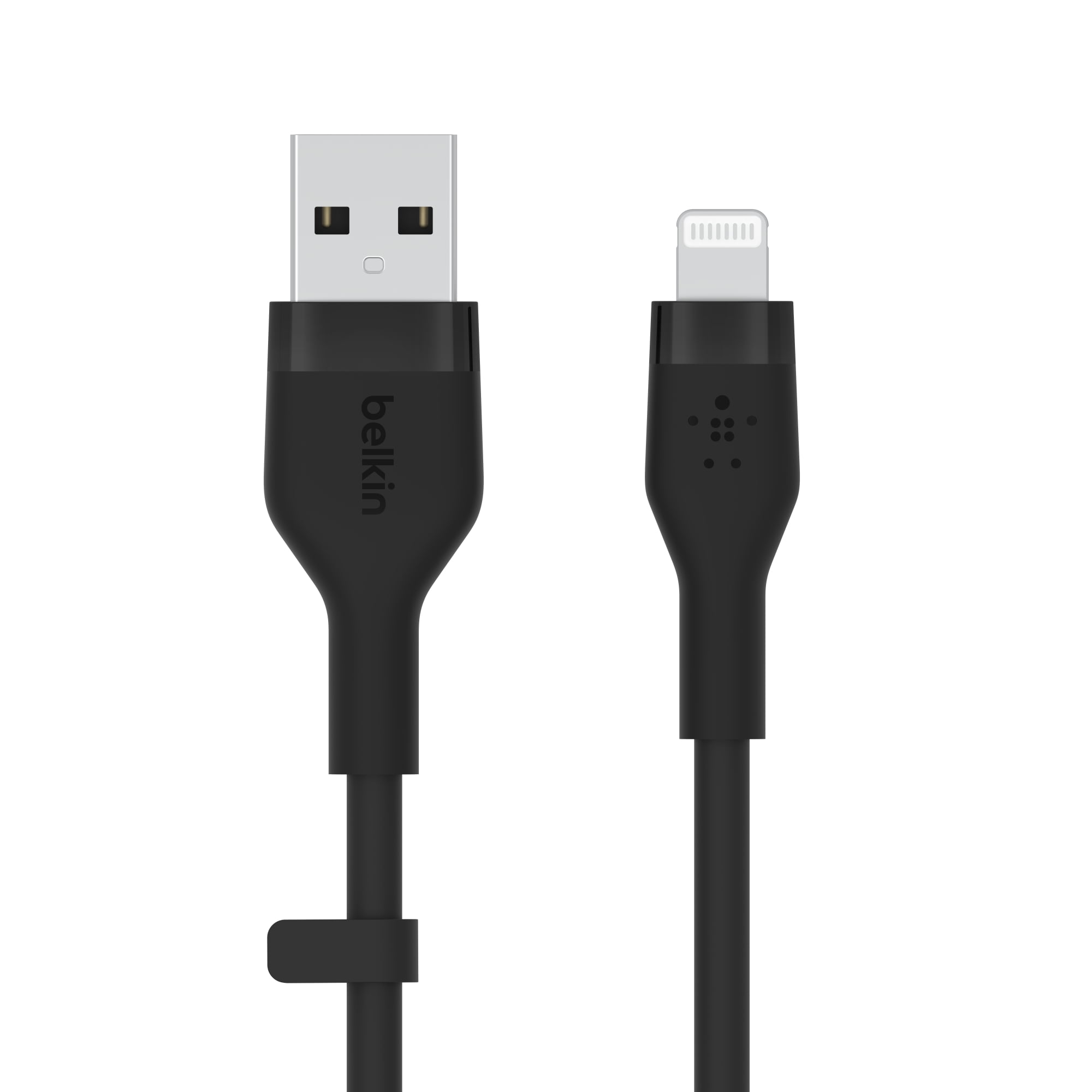 Belkin Boostcharge Flex Silicone USBA to Lightning Cable, Compatible with Apple Devices, Black, 10 feet