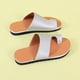 thumbnail image 4 of Pantuflas planas de mujer de talla grande de una línea de ocio de estilo británico diario de verano Wmkox8yii hj789, 4 of 8