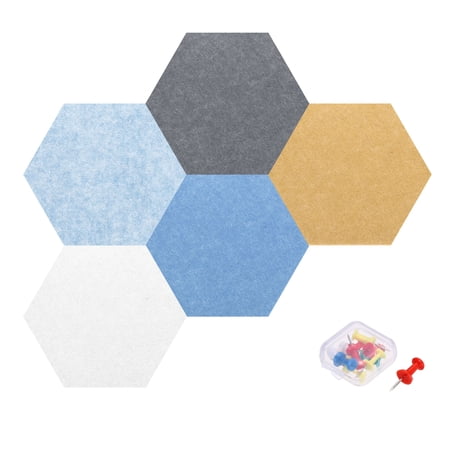 Uxcell Hexagon Acoustic Panels 30x26cm B1 Fireproof Soundproof Foam Panels