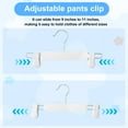 thumbnail image 3 of 20Pcs Plastic Skirt Pant Hangers with Adjustable Clips Frosted Embossing Clothes Shorts Hanger with 360° Swivel Hook for Women Men Kids, 3 of 10