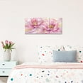 thumbnail image 2 of Hieng Pink Gold Wall Art Peony Flower Canvas Picture Painting Pink Floral Artwork for Bathroom Bedroom Wall Decor(only canvas), 2 of 6