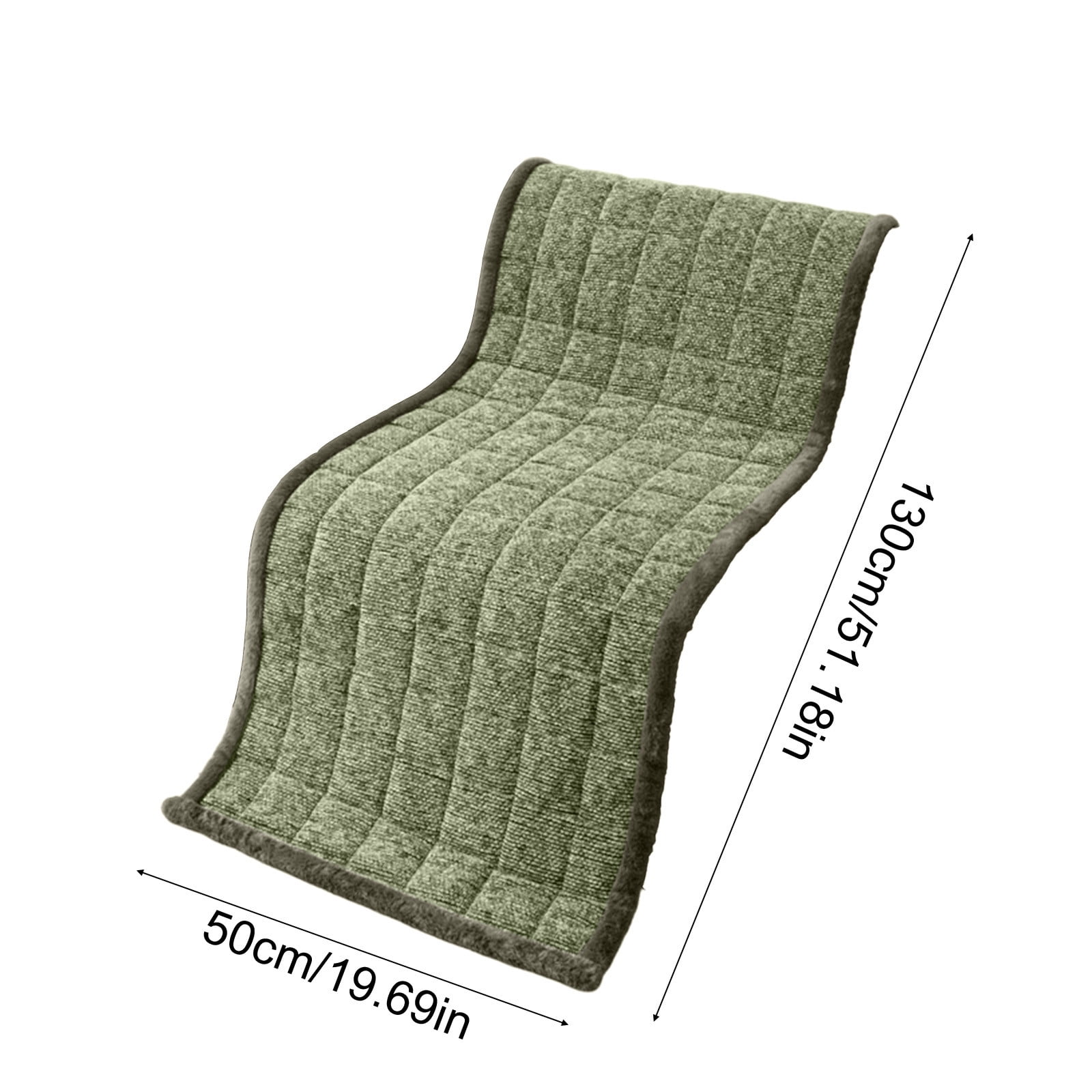 Plush Sofa Cushion Plush Sofa Cushion, Thick Quilted Seat Pad for Couch, Non-Slip Bottom, Warm Winter Cover, 51x20 Inches, Green Quilted Seat Pad