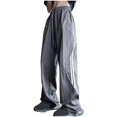 thumbnail image 3 of Inleife men's wide leg pants, Men's Fashion Casual Streak Solid Color Elastic Rope Pants Sports Pants, 3 of 3