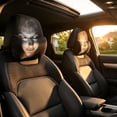 thumbnail image 7 of Lypsnake Ghost Face Headrest Covers, Spooky Horror Print Elastic Fabric Universal Fit Car Seat Protectors for Halloween Themed Automotive Interior Decoration, 7 of 7