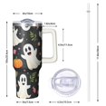 thumbnail image 2 of Halloween 40oz Pumpkin Gift Coffee Tumbler with Handle and Straw Lid – Leak Proof Insulated Travel Cup, 2 of 5