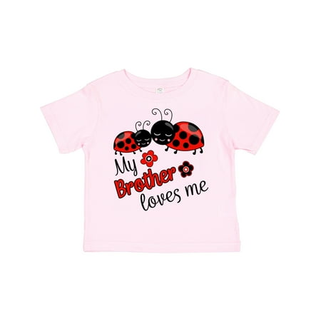 

Inktastic My Brother Loves Me with Cute Ladybugs Gift Toddler Boy or Toddler Girl T-Shirt