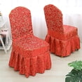 thumbnail image 3 of Fundas para sillas con falda, fundas elásticas para sillas, fundas para sillas de comedor, Protector de silla lavable para fiesta de boda en casa, 3 of 5