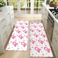 thumbnail image 4 of Kitchen Rugs Sets Of 2,Pink Breast Cancer Anti Fatigue Kitchen Mat Rugs Non Slip Washable,Decorative Kitchen Floor Mats for Kitchen,Sink,Laundry,17"X47", 4 of 5