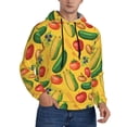 thumbnail image 2 of Lsque Colorful Vegetables Pattern Casual Men's Hoodie,Hooded Sweatshirt with Kangaroo Pocket,Pullover Hoodie-XX-Large, 2 of 7
