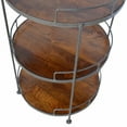 thumbnail image 6 of Lesuto Industrial Round Butler Tray Table - Modern, Wood, 6 of 10