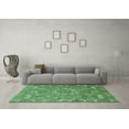 thumbnail image 3 of Ahgly Company Indoor Rectangle Abstract Turquoise Blue Modern Area Rugs, 5' x 8', 3 of 4