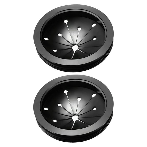 WASHWEPE Sink Drain Cover For Garbage Disposal Garbage Disposal Splash Guards Black Plastic 2PCS