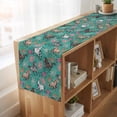 thumbnail image 6 of Pink Flowers Table Runner, Black Brown White Horse Country Retro Teal Washable Cotton Linen Table Runners 120 Inches Long, Dresser Scarf Runner for Dining/Living Room/Kitchen/Square Tables 13''x120'', 6 of 9