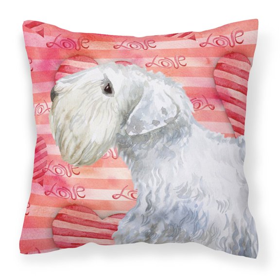 Carolines Treasures BB9771PW1818 Sealyham Terrier Love Fabric Decorative Pillow  18H x18W multicolor