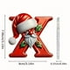 thumbnail image 2 of Seyotauo 2025 Alphabet Ornaments for Christmas Tree, Acrylic Christmas Santa Claus Hat Alphabet Ornaments with White Beard, Red Alphabet Ornaments for Crafting Christmas Tree Decor, 2 of 2