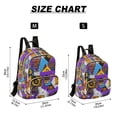 thumbnail image 2 of FORMRS Mini Backpack Purse for Women Quilted Travel Daypack Casual Shoulder Bag, Purple Simple Triangles, 2 of 7