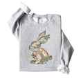 thumbnail image 4 of Ink-Printed Camo Bunny Easter Sweatshirt for Women Teens Girls Spring Pullover Gray Sweatshirt Adult Medium, 4 of 7