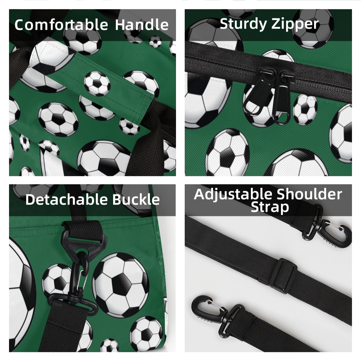Herdesigns Personalized Soccer Gym Bag Sport Duffel Bag With Name, Custom Sport Bags Weekender Overnight Bags Carry On Weekender Bag Travel Bags, Dark Green