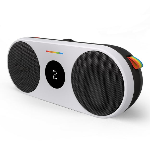 Polaroid P2 Portable Bluetooth Speaker with Wrist Strap (Black & White)