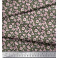 thumbnail image 3 of Soimoi Moss Georgette Fabric Flower Artistic Print Fabric by The Yard 42 Inch Wide, 3 of 3
