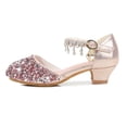 thumbnail image 7 of Fozruso Low Heels Dress Shoes for Girls,Sizes 10 Little Kid,Girls Low Heel Glitter Shoes Party Dress Shoes For Toddler, 7 of 7