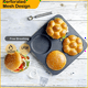 thumbnail image 5 of Molde para pan de hamburguesa, molde para hamburguesa de acero al carbono antiadherente de 5 pulgadas, 5 of 7