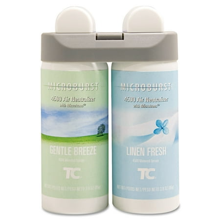 Rubbermaid Microburst 4500 Air Neutralizer Duet Gentle Breeze/Linen Fresh Fragrance Refills, 3 oz, 2 pack