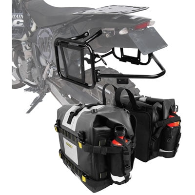 Tusk Pannier Racks with Nelson Rigg Hurricane Dry Saddlebags Black