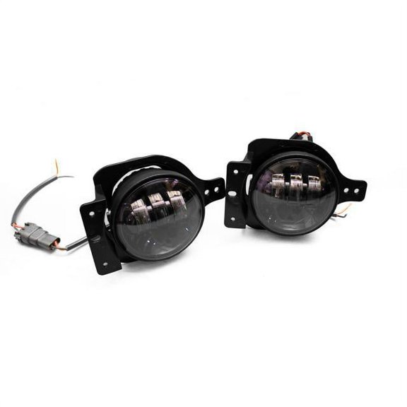 Race Sport RSJL1804 Blacked Out Series LED Fog Light Kit For 18-21 Jeep JL