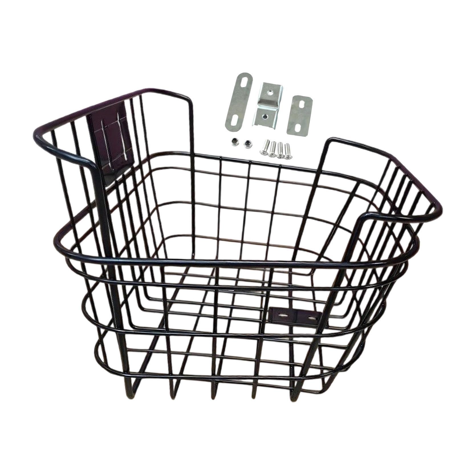 DimyFew Bike Basket Aluminum Alloy Metal Wire Bicycle Cargo Rack Electric Bike Front And