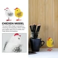 thumbnail image 2 of BESTYASH White Foam and Flocking Chicken Adornment for Easter Party, 8Pcs, 2 of 8