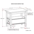 thumbnail image 3 of Trent Home Wood 14" Transitional Narrow Side Table in Light Golden Brown, 3 of 9