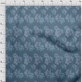 thumbnail image 3 of oneOone Cotton Flex Teal Blue Fabric Florals Sewing Fabric By The Yard Printed Diy Clothing Sewing Supplies 40 Inch Wide-9ST, 3 of 4