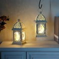 thumbnail image 6 of Set of 2 Vintage Decorative Lanterns 7.5''H Battery-Operated Metal Hanging Lanterns with Fairy String Lights, 6 of 9